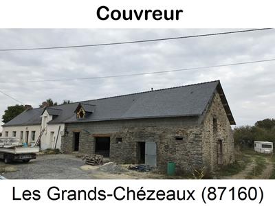 Couverture ardoise à Les Grands-Chézeaux-87160