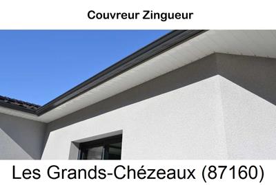 Toiture réparation, nettoyage gouttière Les Grands-Chézeaux-87160