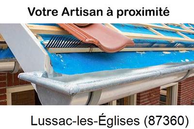 Toiture neuve en zinc Lussac-les-Églises-87360