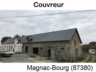 Couverture ardoise à Magnac-Bourg-87380