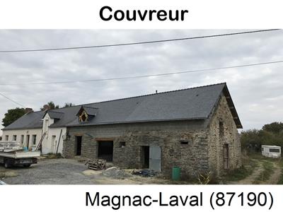 Couverture ardoise à Magnac-Laval-87190
