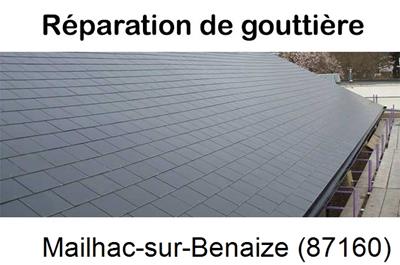 Travaux rénovation gouttière Mailhac-sur-Benaize-87160