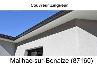 Toiture réparation, nettoyage gouttière Mailhac-sur-Benaize-87160