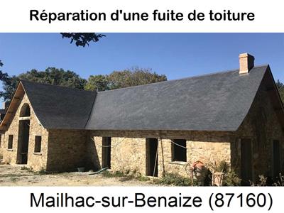 Artisan couvreur à la recherche d'une fuite Mailhac-sur-Benaize-87160