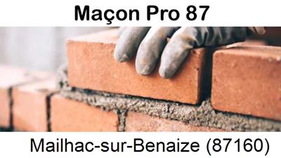 Rénovation maçonnerie à Mailhac-sur-Benaize-87160