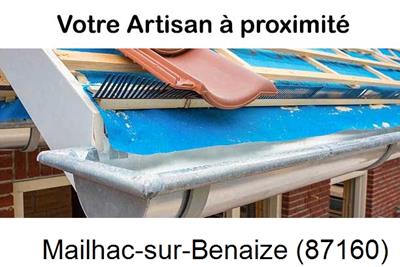 Toiture neuve en zinc Mailhac-sur-Benaize-87160