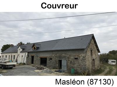 Couverture ardoise à Masléon