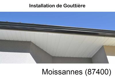 Pose gouttière en alu Moissannes-87400