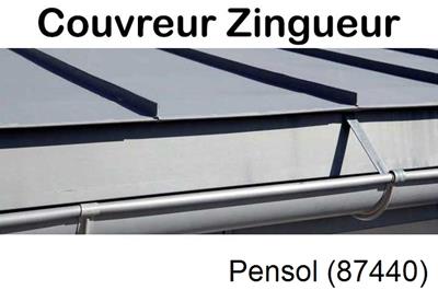 Photo toiture zinc Pensol-87440