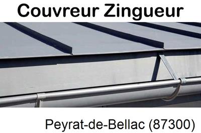 Photo toiture zinc Peyrat-de-Bellac-87300