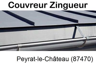 Photo toiture zinc Peyrat-le-Château-87470