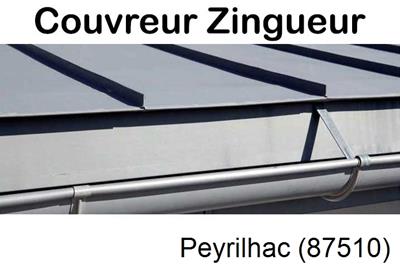 Photo toiture zinc Peyrilhac-87510