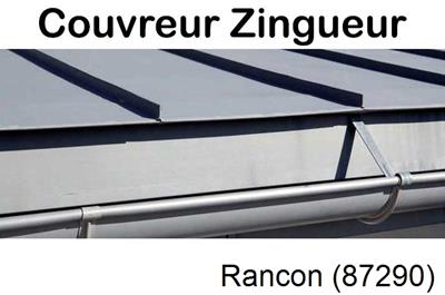 Photo toiture zinc Rancon-87290