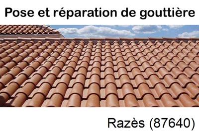 gouttière à Razès-87640