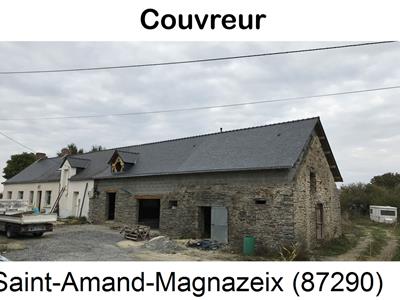 Couverture ardoise à Saint-Amand-Magnazeix-87290