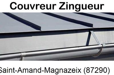 Photo toiture zinc Saint-Amand-Magnazeix-87290