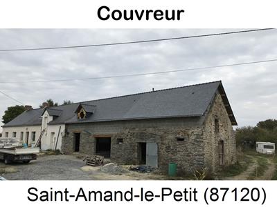 Couverture ardoise à Saint-Amand-le-Petit-87120