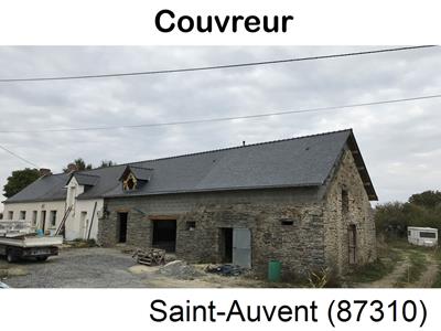 Couverture ardoise à Saint-Auvent-87310