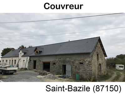 Couverture ardoise à Saint-Bazile-87150