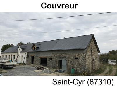 Couverture ardoise à Saint-Cyr-87310