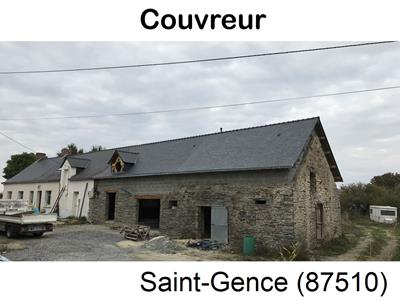 Couverture ardoise à Saint-Gence-87510