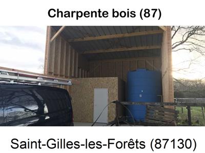 charpente traditionnelle à Saint-Gilles-les-Forêts-87130