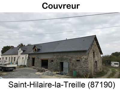 Couverture ardoise à Saint-Hilaire-la-Treille-87190