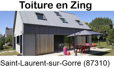 Photo toiture zinc Saint-Laurent-sur-Gorre-87310