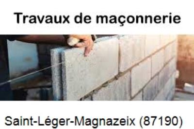 Rénovation maçonnerie à Saint-Léger-Magnazeix-87190