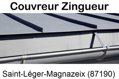 Photo toiture zinc Saint-Léger-Magnazeix-87190