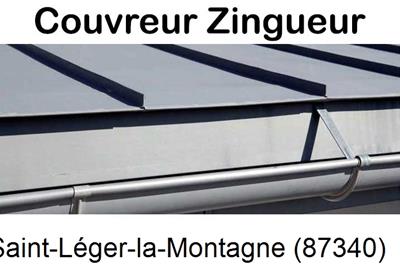 Photo toiture zinc Saint-Léger-la-Montagne-87340