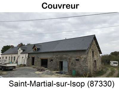 Couverture ardoise à Saint-Martial-sur-Isop-87330