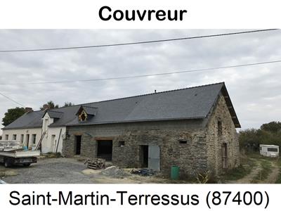 Couverture ardoise à Saint-Martin-Terressus-87400