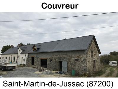 Couverture ardoise à Saint-Martin-de-Jussac-87200