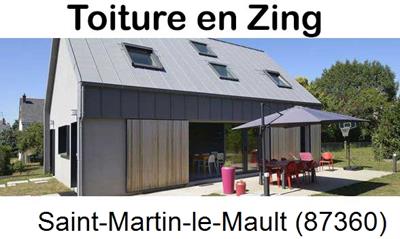 Photo toiture zinc Saint-Martin-le-Mault-87360