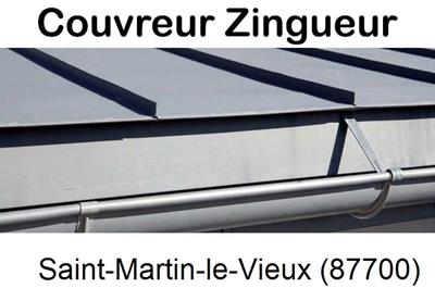 Photo toiture zinc Saint-Martin-le-Vieux-87700