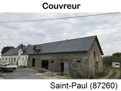 Couverture ardoise à Saint-Paul-87260