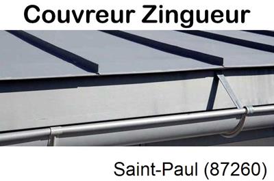 Photo toiture zinc Saint-Paul-87260