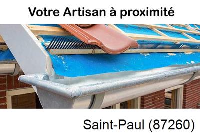 Toiture neuve en zinc Saint-Paul-87260