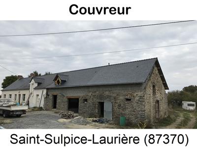 Couverture ardoise à Saint-Sulpice-Laurière-87370