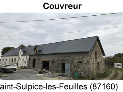 Couverture ardoise à Saint-Sulpice-les-Feuilles-87160