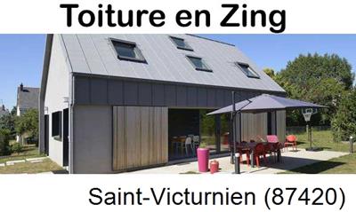 Photo toiture zinc Saint-Victurnien-87420