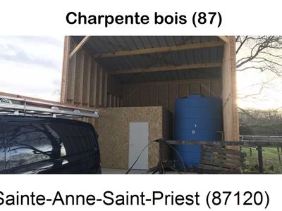 charpente traditionnelle à Sainte-Anne-Saint-Priest-87120