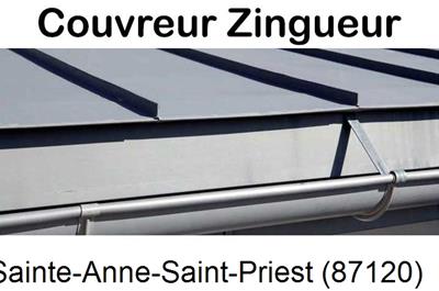 Photo toiture zinc Sainte-Anne-Saint-Priest-87120