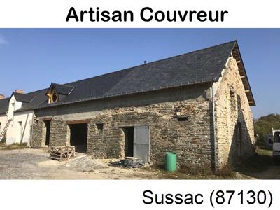 Entreprise de couverture, chantier toiture, rénovation à Sussac-87130